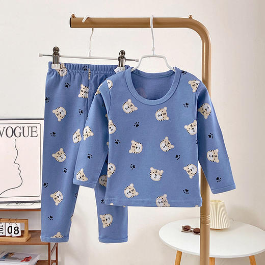 儿童球衣秋裤套装春秋长袖a类纯棉打底内衣家居服男女童宝宝睡衣 商品图5