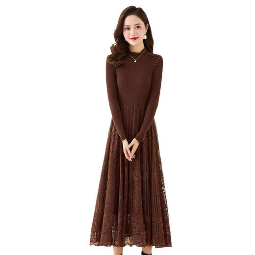 ALBB-2024春季女装新品韩版修身长款时尚连衣裙 商品图4