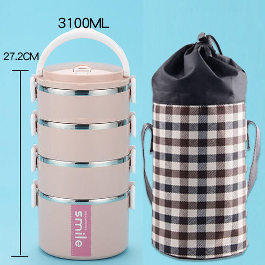 食品级加高不锈钢保温饭盒上班族饭盒学生女多层便当盒保温桶分格 商品图4