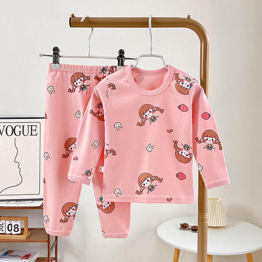 儿童球衣秋裤套装春秋长袖a类纯棉打底内衣家居服男女童宝宝睡衣 商品图6