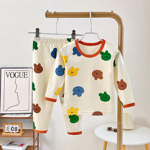 儿童球衣秋裤套装春秋长袖a类纯棉打底内衣家居服男女童宝宝睡衣 商品图9