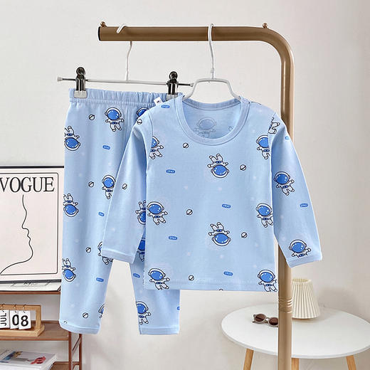 儿童球衣秋裤套装春秋长袖a类纯棉打底内衣家居服男女童宝宝睡衣 商品图10