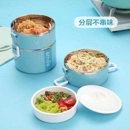 食品级加高不锈钢保温饭盒上班族饭盒学生女多层便当盒保温桶分格 商品图1