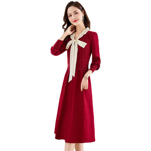ALBB-2024春季女装新品韩版修身中长款时尚连衣裙 商品图4