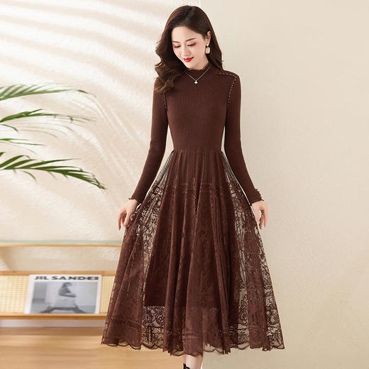 ALBB-2024春季女装新品韩版修身长款时尚连衣裙 商品图3
