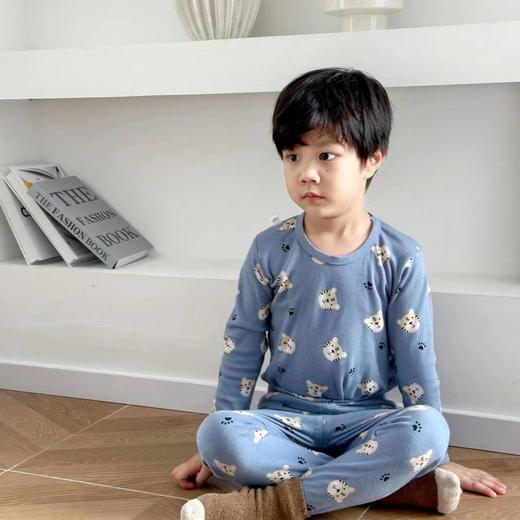 儿童球衣秋裤套装春秋长袖a类纯棉打底内衣家居服男女童宝宝睡衣 商品图2