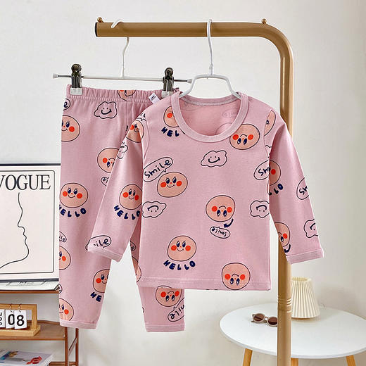 儿童球衣秋裤套装春秋长袖a类纯棉打底内衣家居服男女童宝宝睡衣 商品图8