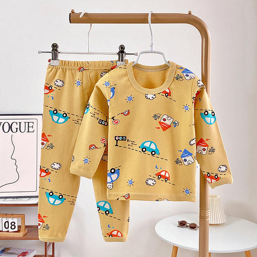 儿童球衣秋裤套装春秋长袖a类纯棉打底内衣家居服男女童宝宝睡衣 商品图3