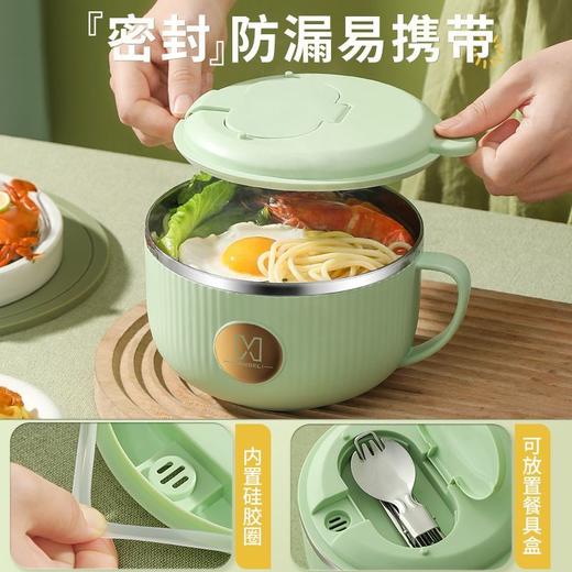 泡面碗带盖304不锈钢宿舍用学生方便面泡面神器筷套装 商品图3