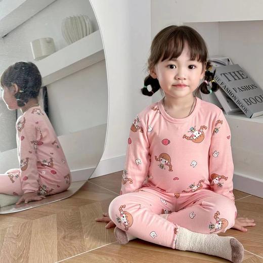 儿童球衣秋裤套装春秋长袖a类纯棉打底内衣家居服男女童宝宝睡衣 商品图1