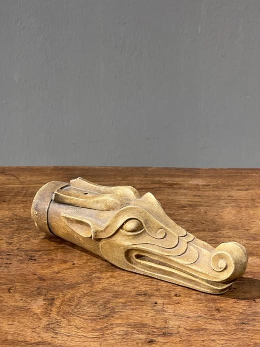 褐釉龙首文房案头摆件，顺丰包邮 商品图6