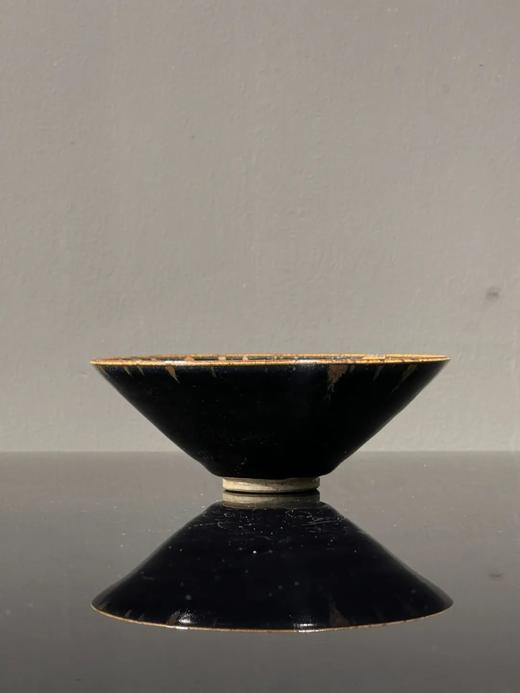 洒褐斑黑釉斗笠型大碗，顺丰包邮 商品图0