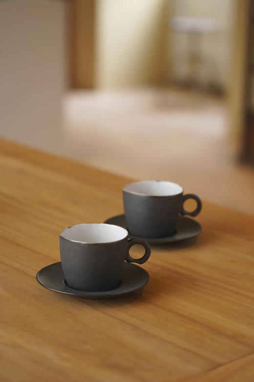 安藤雅信&百草生活17｜19｜21外黑内白咖啡杯套组 商品图2