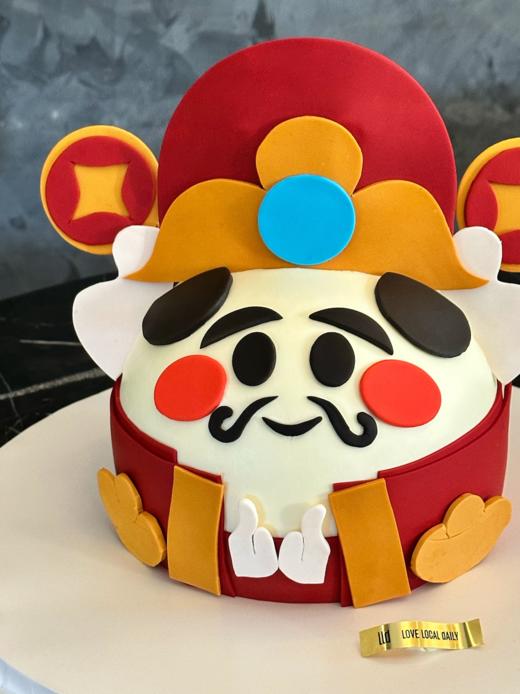 财神驾到 · 奶油霜蛋糕 （内有竹签固定翻糖装饰，请您留意） 商品图1