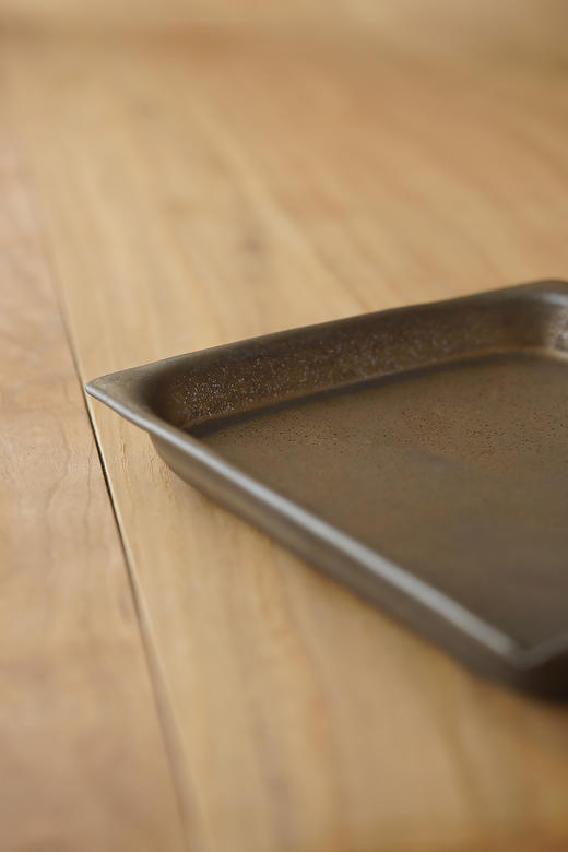 安藤雅信&百草生活68耐热黑釉角皿（可直火） 商品图1