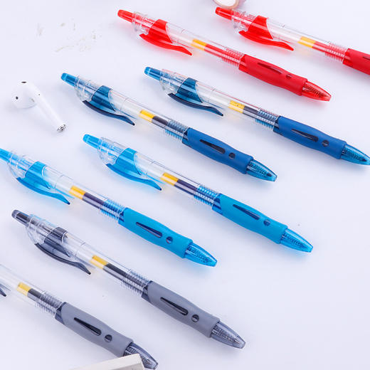 福利！【6支笔送20支笔芯】gp1008子弹头中性笔0.5圆珠笔签字笔按动笔文具用品水性笔刷题笔碳素笔文具 商品图2