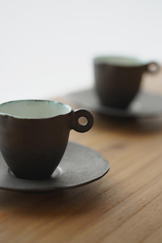 安藤雅信&百草生活58｜59黑锖釉茶杯套组 商品图8