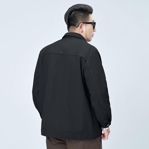 【Q】【新款DMH】大依优型大码男装胖子翻领工装飞行夹克宽松外套男潮牌上衣 商品图2