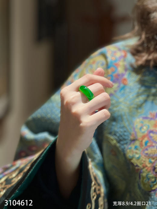帝王绿满色扳指【3104612】具体价格微信咨询 商品图4