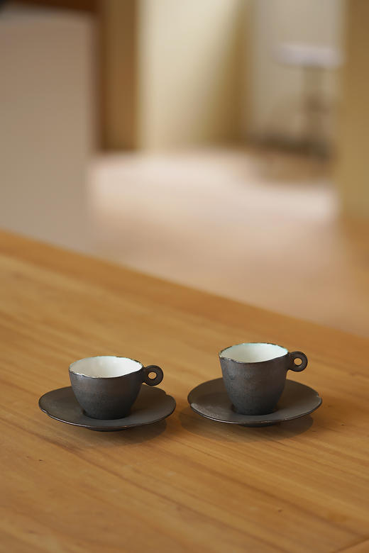 安藤雅信&百草生活58｜59黑锖釉茶杯套组 商品图6