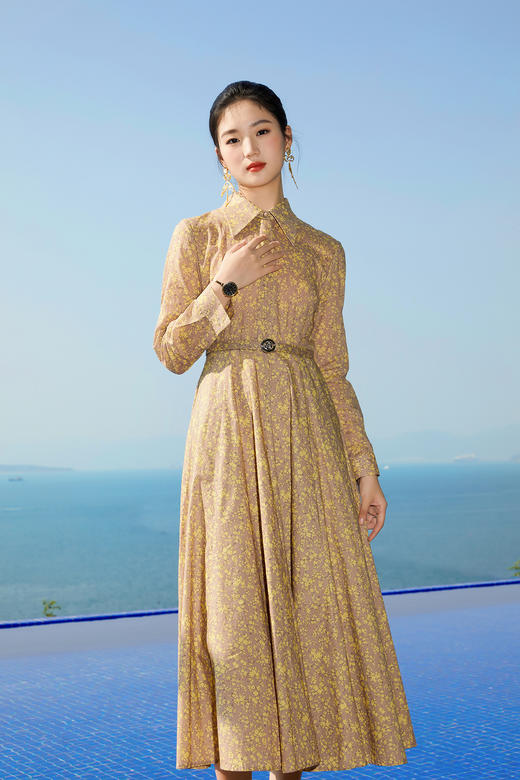 -椒房色100%棉连衣裙HJ1S47 商品图1