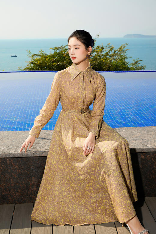 -椒房色100%棉连衣裙HJ1S47 商品图4