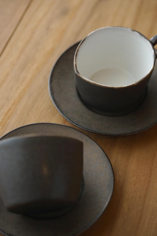 安藤雅信&百草生活17｜19｜21外黑内白咖啡杯套组 商品图7