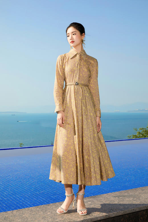 -椒房色100%棉连衣裙HJ1S47 商品图3