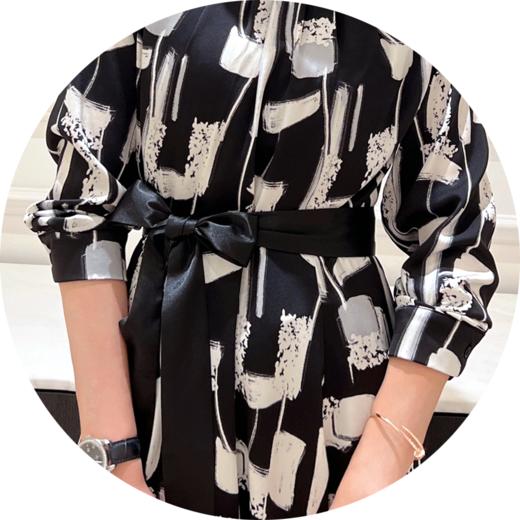 仅剩M码一件-凝脂色七分袖连衣裙HJ1S28 商品图4