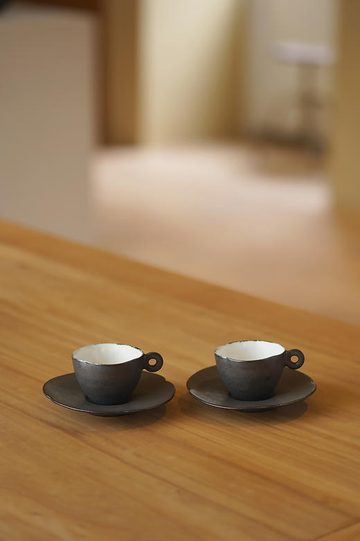 安藤雅信&百草生活58｜59黑锖釉茶杯套组 商品图1