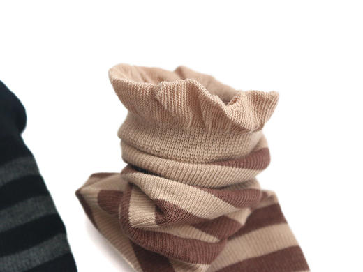 休闲松口横条堆堆短筒女袜BU34627 商品图3