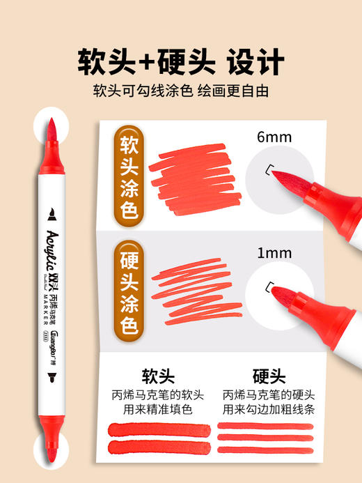 广博双头丙烯马克笔24色H02314 商品图2