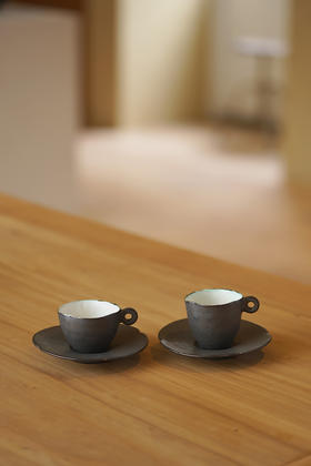 安藤雅信&百草生活58｜59黑锖釉茶杯套组