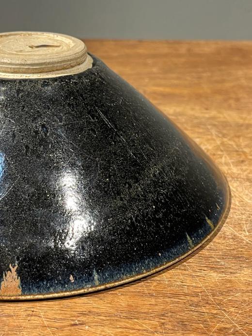 洒褐斑黑釉斗笠型大碗，顺丰包邮 商品图8