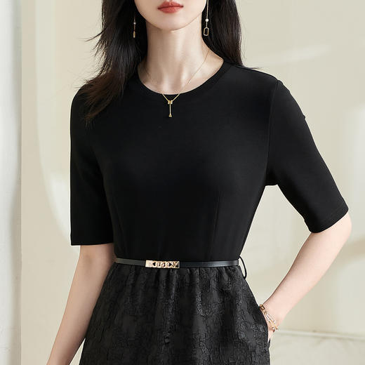 剩S 米思阳2025春季新款别致设计感拼接连衣裙提花抗皱透气一步裙0334 商品图4