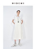 HIDEMI极简收腰显瘦设计感圆领背心连衣裙 黑色/米白色 商品缩略图0