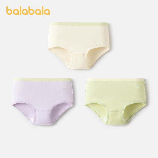 巴拉巴拉女童内裤棉平角儿童三角短裤小童宝宝萌不夹PP亲肤三条装 商品图1