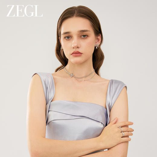 ZEGL设计师飞鸟系列燕子叠戴项链女925银2024新款颈链秋冬配饰品 商品图3