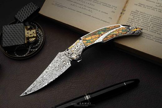 三希堂  现代刀系列  女武神大马小折  未开刃 商品图0