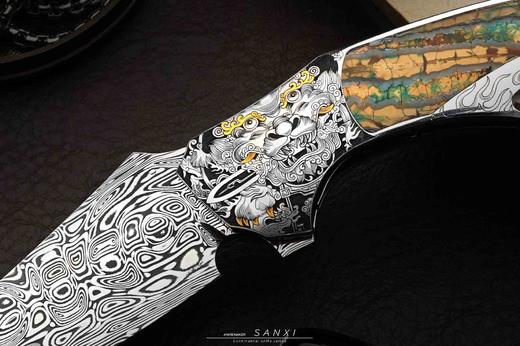 三希堂  现代刀系列  女武神大马小折  未开刃 商品图5