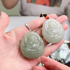 HZ~和田玉佛公约48*43mm吊坠
