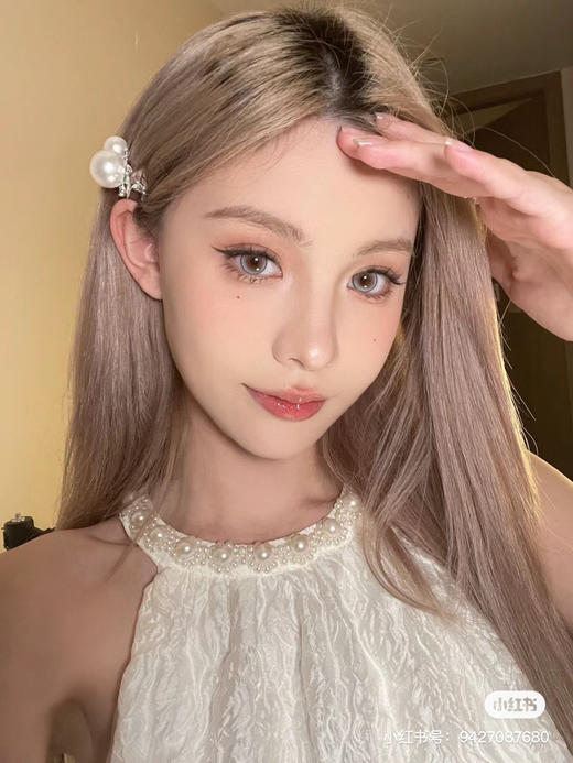 【本店实拍】MIMIPARK-混血细锁边系列合集-粉黑桃夭/翡海幻影/青松落色/万倾琉璃/未知世界-14.2-14.5mm【半年抛 0-800度 无525/575】 商品图12