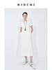 HIDEMI极简收腰显瘦设计感圆领背心连衣裙 黑色/米白色 商品缩略图6