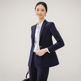 藏青色西装套装女春季2024年新款高级感职业气质正装西服外套工装