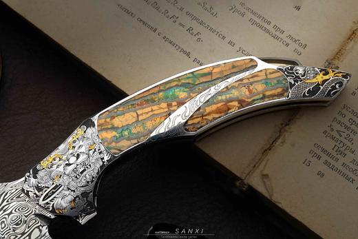 三希堂  现代刀系列  女武神大马小折  未开刃 商品图6