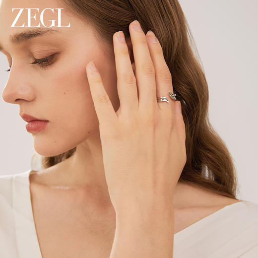 ZEGL设计师飞鸟系列独特戒指女925银个性高级感开口指环食指尾戒 商品图2