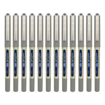 uni三菱 uni-ball UB-157蓝色中性笔高颜值0.7mm蓝笔签字笔商务直液式走珠笔学生考试水笔水性笔 12支 商品图7