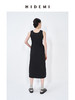HIDEMI极简收腰显瘦设计感圆领背心连衣裙 黑色/米白色 商品缩略图12