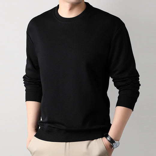 【Q】【新款DXC】大依优型大码圆领印花卫衣长袖加肥加大胖子上衣男士T恤肥佬打底男装 商品图1