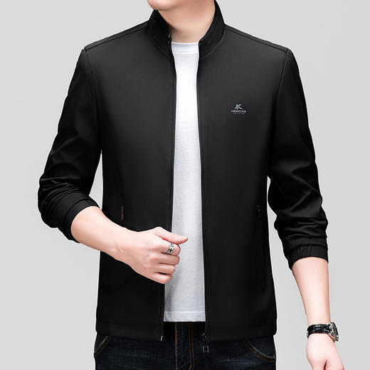 【新款DBJ】大依优型大码立领外套夹克加肥加大肥佬休闲上衣男士胖子商务 商品图2